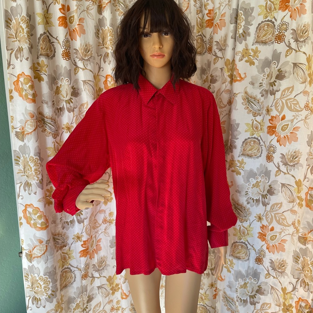 100% silk blouse vintage